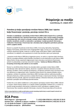 SR Natura 2000 - Press Release