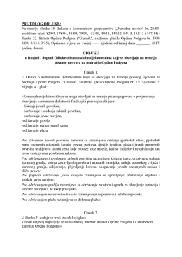 2. Prijedlog Odluke o izmjenama i dopunama Odluke o komunalnim