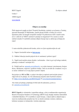 BEST stručni seminari - FSB-a