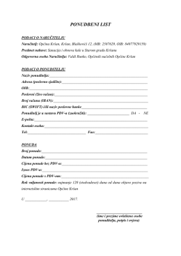 ponudbeni list
