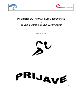 Prijave - Atletski Klub Kvarner