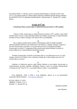 Plan savjetovanja sa zainteresiranom javno&scaron;ću