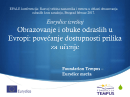 Obrazovanje i obuke odraslih u Evropi: povećanje