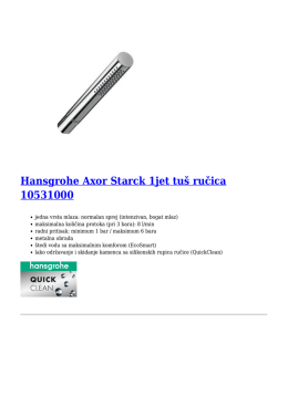 Hansgrohe Axor Starck 1jet tuš ručica 10531000,Hansgrohe