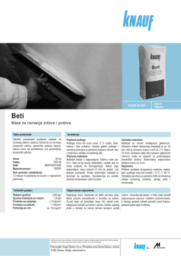 Tehnički list - Beti