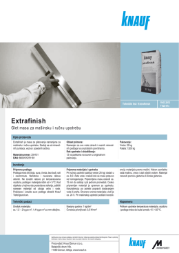 Tehnički list - Extrafinish