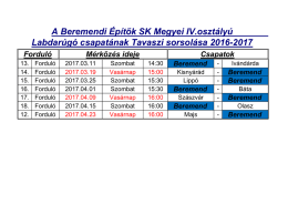 Megye 4 - Beremendi Építők SK