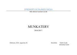 Munkaterv 2016/2017 - Epreskerti Általános Iskola