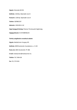 Impresszum &eacute;s T&aacute;rhely Szolg&aacute;ltat&oacute;