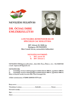 dr. &oacute;csag imre eml&eacute;kki&aacute;ll&iacute;t&aacute;s