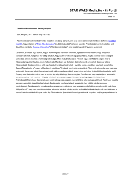 Dave Filoni Mandalore &eacute;s Sabine j&ouml;vőj&eacute;ről