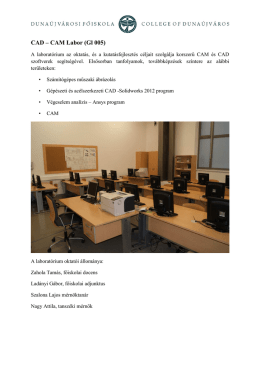 CAD &ndash; CAM Labor (Gl 005)