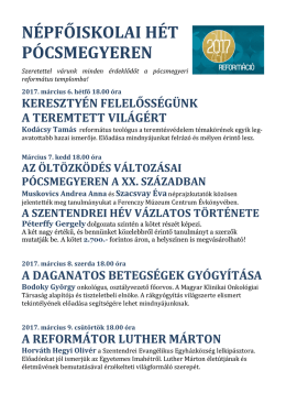 Népfőiskolai Hét Pócsmegyeren 2017.