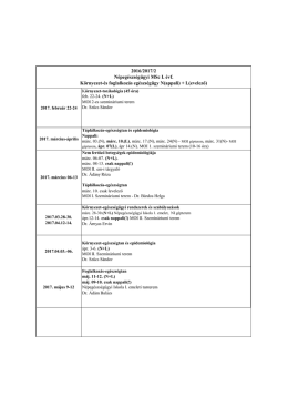 2016/2017/2 N&eacute;peg&eacute;szs&eacute;g&uuml;gyi MSc I. &eacute;vf. K&ouml;rnyezet