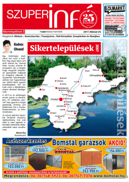 Bomstal gar&aacute;zsok AKCI&Oacute;!