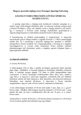 Légfegyveres precíziós lövész sportág szabályzata