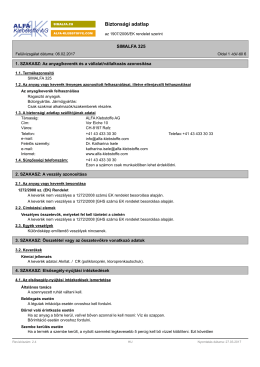 Biztons&aacute;gi adatlap