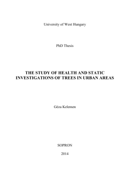 the study of health and static investigations of trees in urban