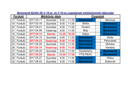 U16/19 - Beremendi Építők SK