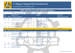 I. Magyar Nagyjavítási Konferencia