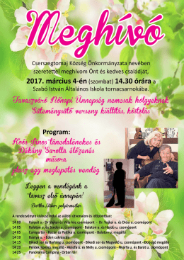 nonap plakat - Cserszegtomaj