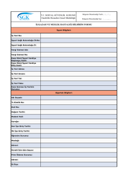 SGK İş Kazası ve Meslek Hastalığı Bildirim Formu