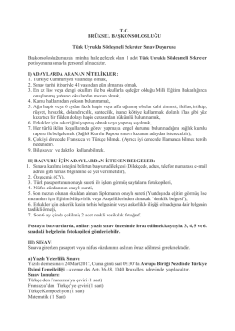 TC BR&Uuml;KSEL BAŞKONSOLOSLUĞU T&uuml;rk