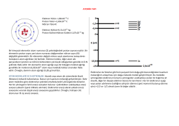 1,60x10-19 C Proton Y&uuml;k&uuml;=+1,60x10