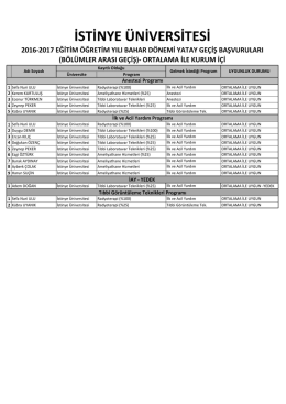 İSTİNYE &Uuml;NİVERSİTESİ