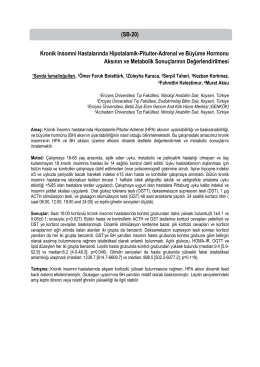 (SB-20) Kronik Insomni Hastalarında Hipotalamik-Pituiter