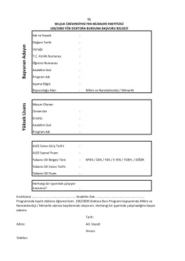 100/2000 yök doktora bursuna başvuru belgesi