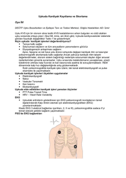 Uykuda Kardiyak Kayıtlama ve Skorlama Oya İtil