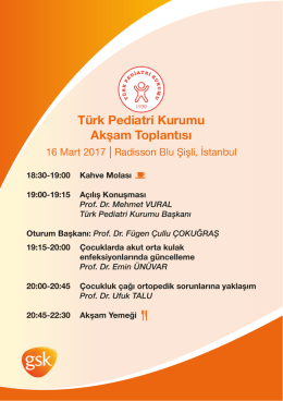 T&uuml;rk Pediatri Kurumu Akşam Toplantısı