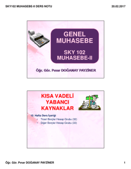 kısa vadeli yabancı kaynaklar