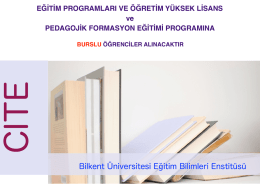 Bilkent Üniversitesi Eğitim Bilimleri Enstitüsü