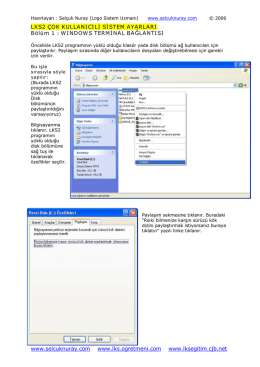 LKS2 &Ccedil;ok Kullanıcı Ayarları 1