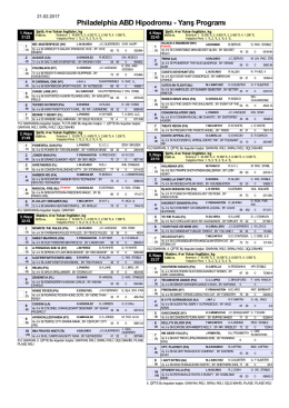 Yarış Programı