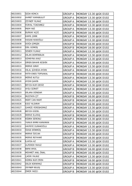 group a monday 13.30 @gk d102 group a monday 13.30 @gk d102