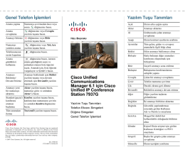 HIZLI B AŞVURU Cisco Unified Communications Manager 6.1 için