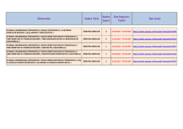 Üniversite Kadro Türü Kadro Sayısı Son Başvuru Tarihi İlan Linki
