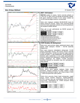 Gün Ortası Bülteni - Yatırım Finansman