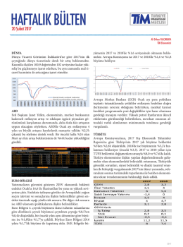 haftalık bülten - Türkiye İhracatçılar Meclisi