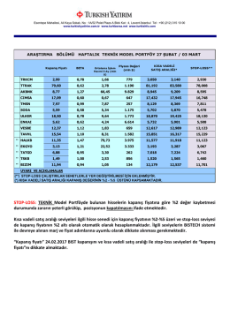 Piyasa Yorumu - Turkborsa.net