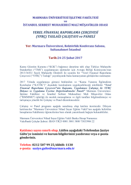 (YFR&Ccedil;) TASLAĞI &Ccedil;ALIŞTAYI ve PANELİ