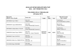 2016-2017 &Ouml;ğretim yılı tek ders sınav programı a&ccedil;ıklanmıştır.