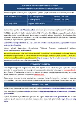 dokuz eylül üniversitesi mühendislik fakültesi 2016/2017 öğretim yılı