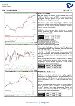 Gün Ortası Bülteni - Yatırım Finansman
