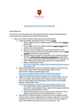 iş başında mesleki uygulamalar