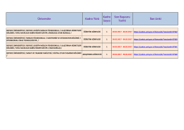 Üniversite Kadro Türü Kadro Sayısı Son Başvuru Tarihi İlan Linki