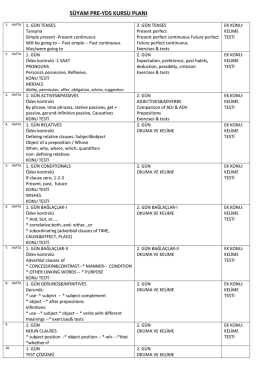 s&uuml;yam pre-yds kursu planı